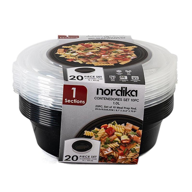 Set de Contenedores de 1 Litro 20 Pzas - Nordika