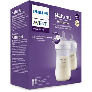 Set de 2 Pachas Philips Natural Response con Válvula Air Free de 260 Ml