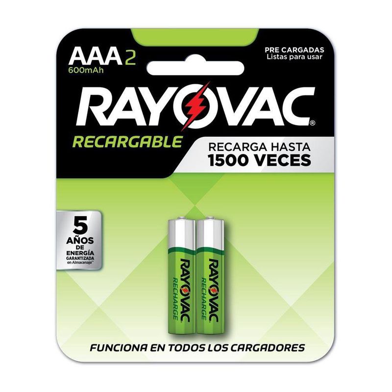 Batería Recargable AAA 2 Unidades