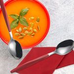 Cuchara Fusión De Acero Inoxidable Roja Y Plateado - Guzzini