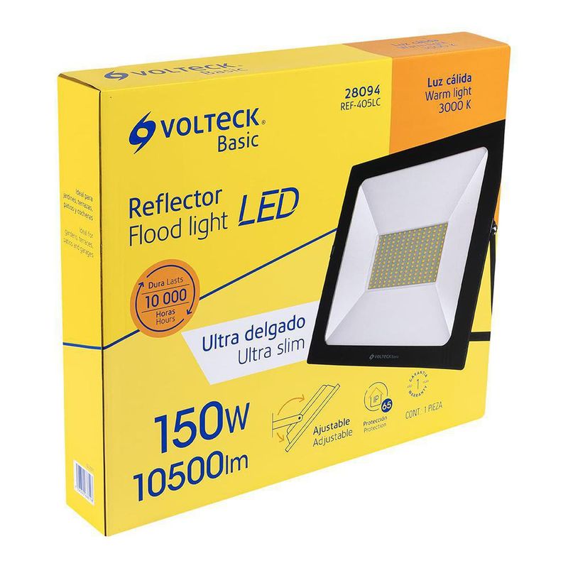Reflector Ultra Delgado LED Luz Cálida 150 W – Volteck