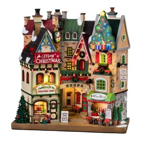 Tiendas “Es Tiempo de Navidad” con Luz LED para Villa Navideña