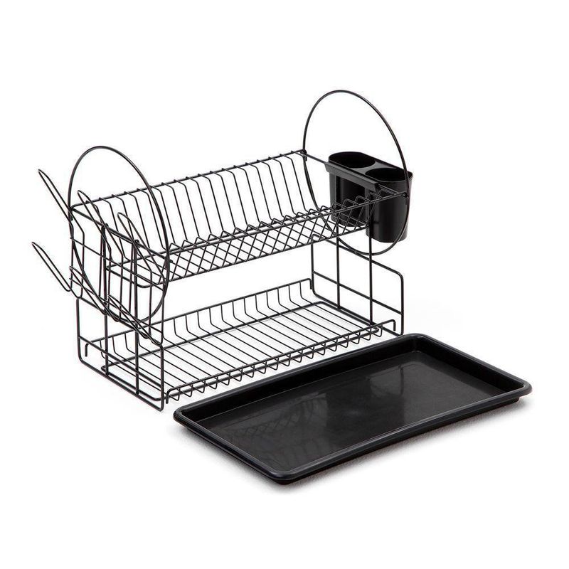 Set Escurridor De Platos Negro - Viva