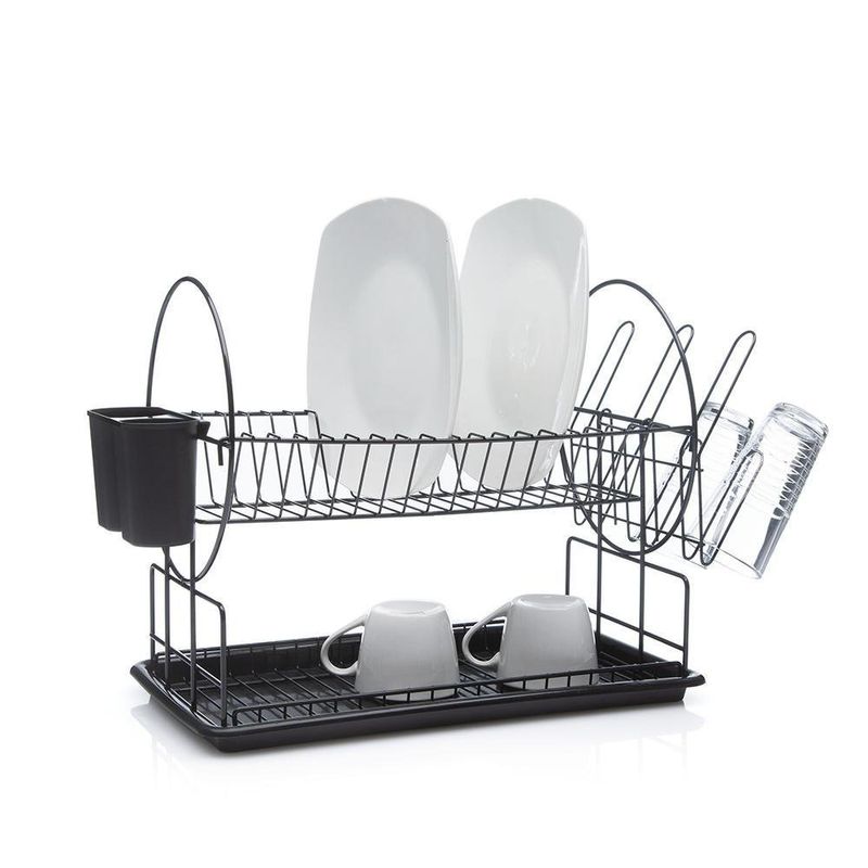 Set Escurridor De Platos Negro - Viva