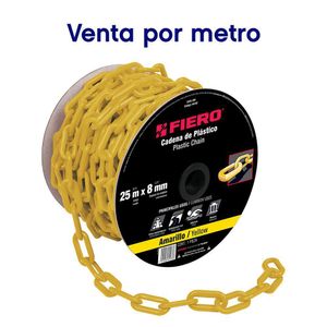 Cadena de Plástico para Delimitación Color Amarillo de 8 Mm Venta por Metro