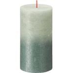 Vela Pillar Verde Y Azul 6.8x6.8x13 Cm - Bolsius