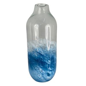 Florero de Vidrio Azul