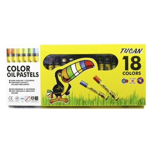 Crayón Pastel Redondo 18 Colores - Tucan