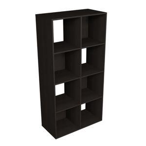 Librero de Melamina 8 Espacios Color Nogal