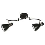 Lámpara Reflectora Negra Curva 2 Luces E27 40W - General Lighting
