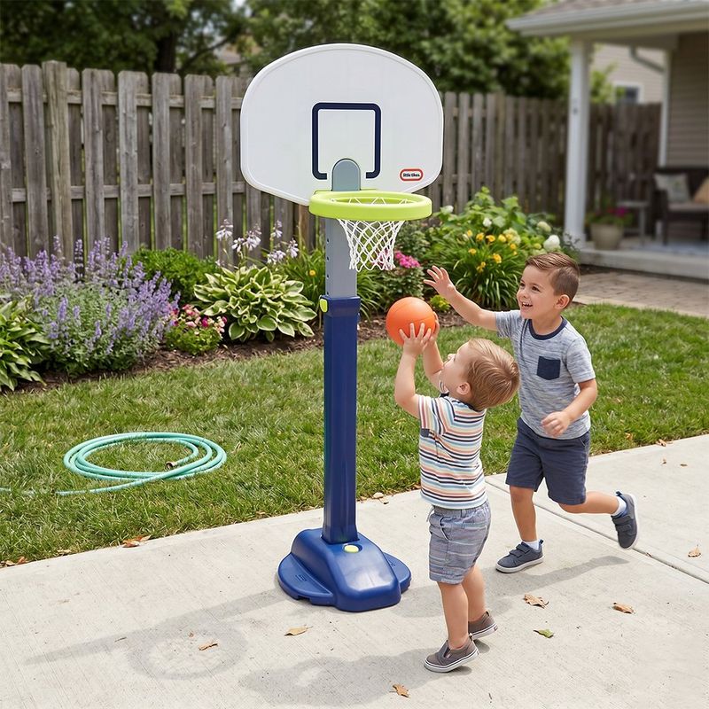 Canasta de Básquetbol Ajustable con Pelota para Niños de 1.2 a 1.8 Metros