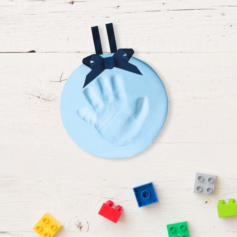 Ornamento Circular Para Huella Blue - Cotton Candy