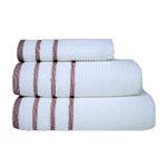 Toalla De Manos 40X76 Cm Blanco Líneas - Viva