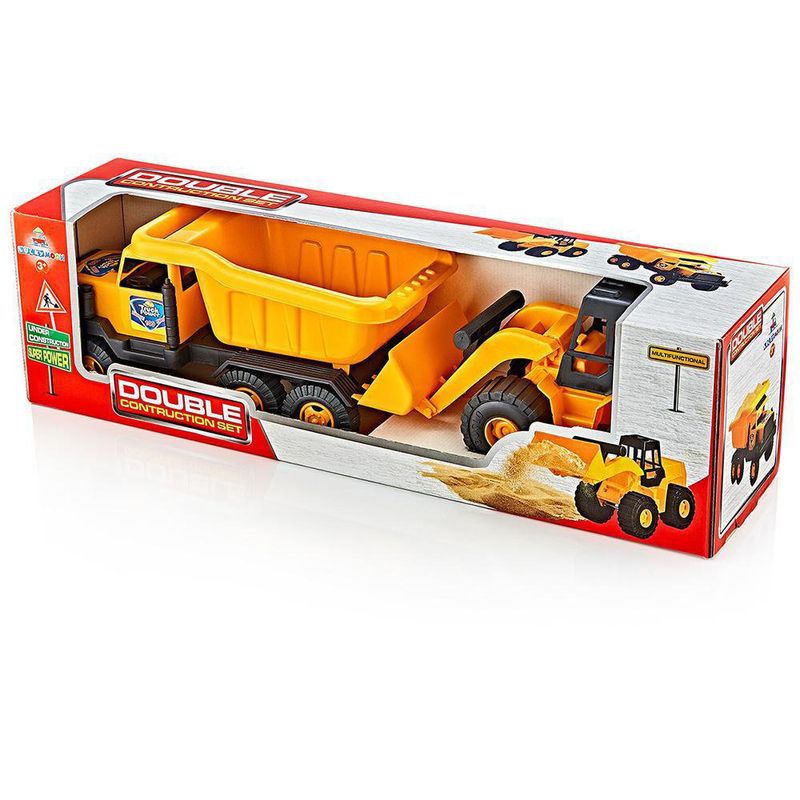 Set Doble Máquina Y Camión De Construcción - Ground Machines