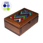 Caja Artesanal de Madera para Tarjetas