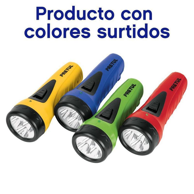 *#Linterna Recargable,3 Led, Pretul,Gran