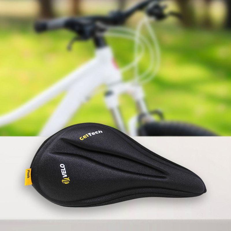 Forro De Asiento Prostático De Gel Para Bicicleta Negro - Lider Bike