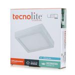 Lámpara Cuadrada Con Bombilla Led De Sobreponer De 12 W - Tecnolite