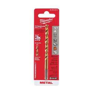 Broca Metal/Madera Thunderbolt Titanio 1/4 x 3 3/4  - Milwaukee Electric