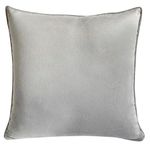 Cojín de Terciopelo Relleno Estilo Contemporáneo Gris Claro 40 x 40 Cm