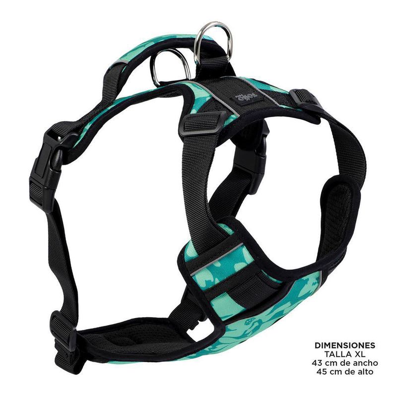 Arnés De Caminata Pechera Heikul Flores Turquesa XL - Totto