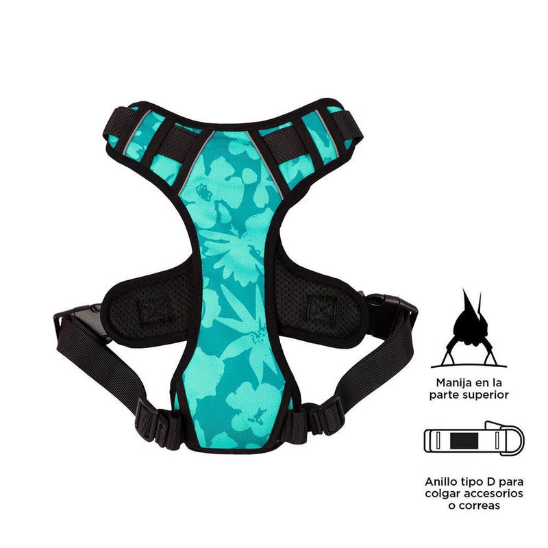 Arnés De Caminata Pechera Heikul Flores Turquesa XL - Totto