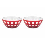 Set De 2 Bowls Le Murrine Blanco Y Rojo De 4.7 Plg - Guzzini