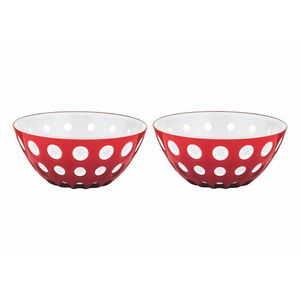Set De 2 Bowls Le Murrine Blanco Y Rojo De 4.7 Plg - Guzzini
