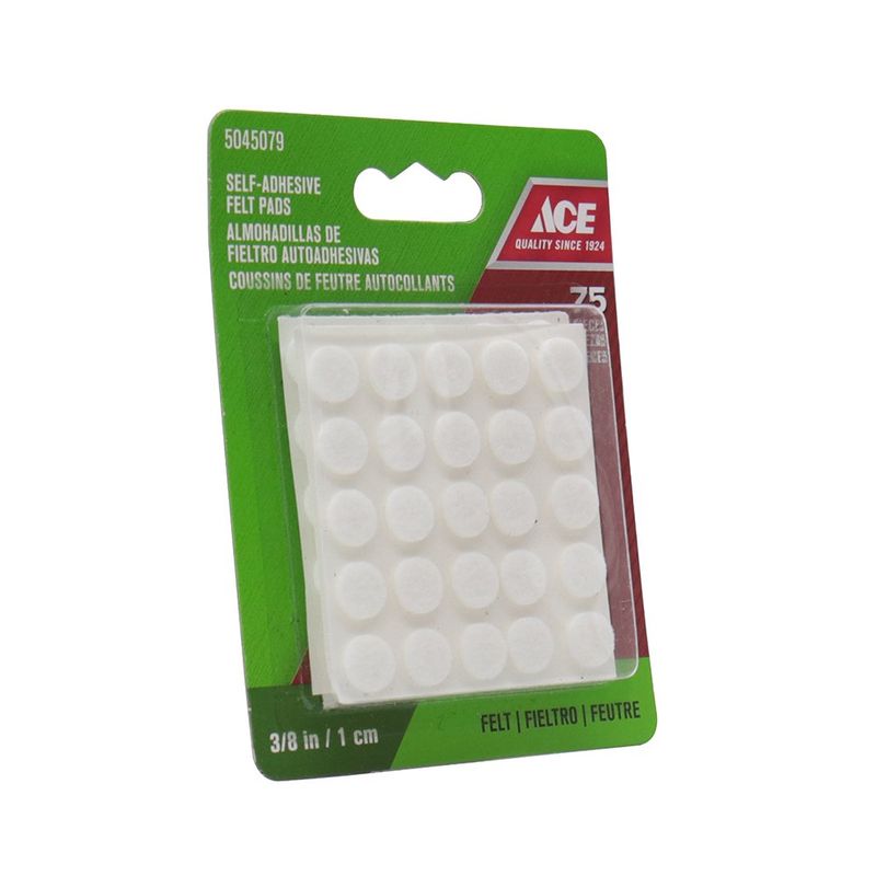 Protectores de Fieltro 3/8 Plg Blancos 75 Pzas - Ace