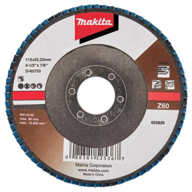 Disco De Pulir Metal 4.5 Plg 60 G - Makita