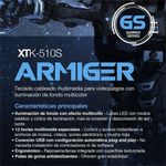 Teclado Para Gaming Armiger Con Luz Xtech