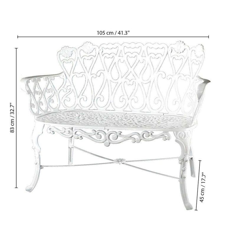 Banca Margarita de Exterior 105x45x83 Cm - Doña Maria