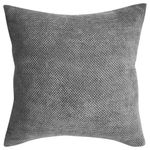 Cojín Relleno Decorativo con Tejido Elegante Gris Oscuro 40 x 40 Cm