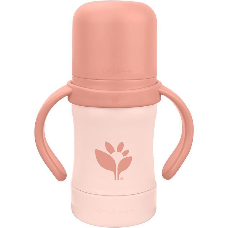 Vaso Entrenador Con Pajilla Rosa 6 Oz - Green Sprouts