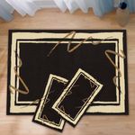 Combo De 3 Alfombras Mónaco Café Oscuro - Viva