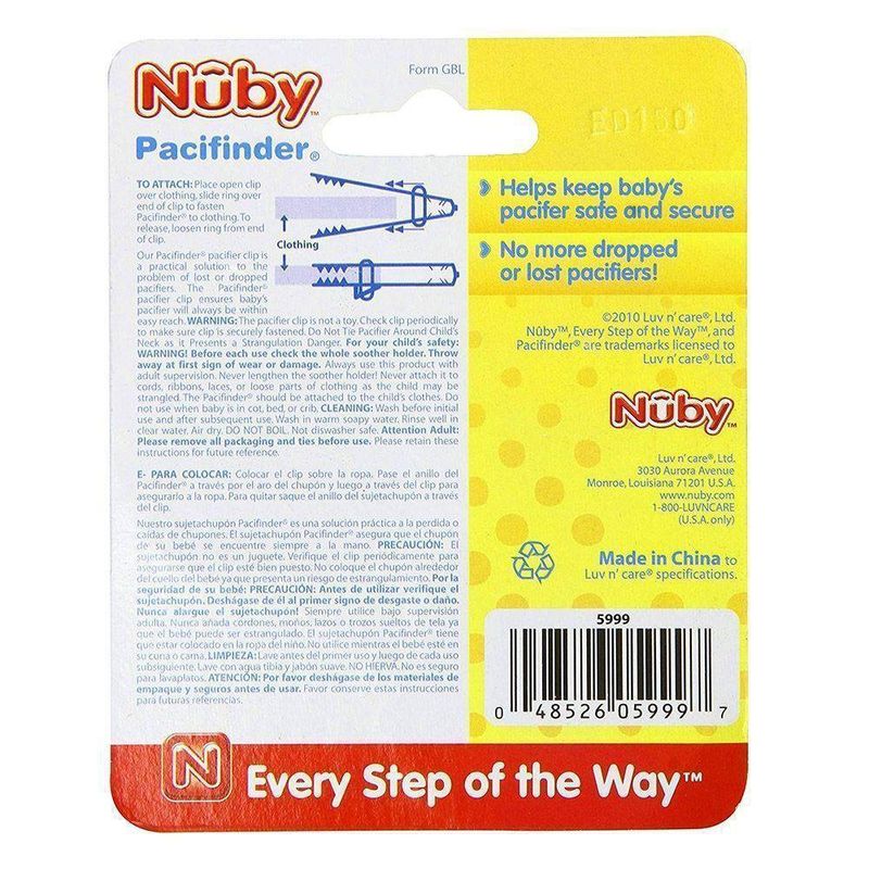 Sujetador De Chupeta Diseños Surtidos - Nuby