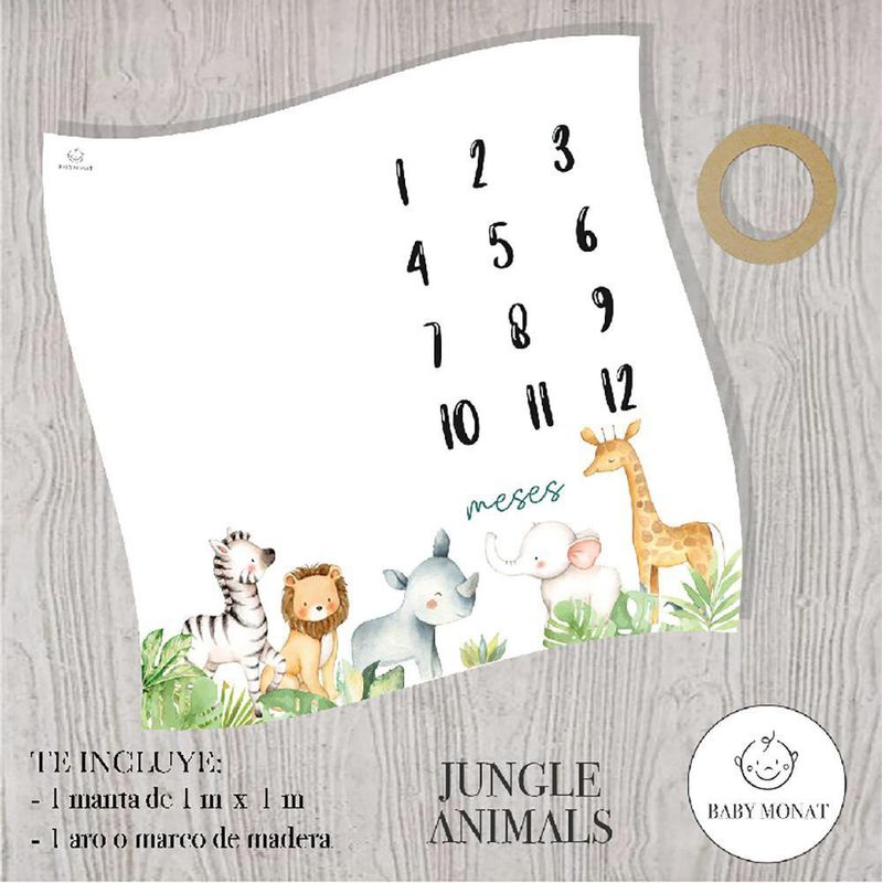 Manta Milestone Jungla Diseños Surtidos - Baby Monat
