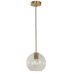 Lámpara Colgante Bronce Y Transparente Base E27 40 W - Z