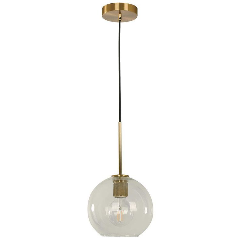 Lámpara Colgante Bronce Y Transparente Base E27 40 W - Z