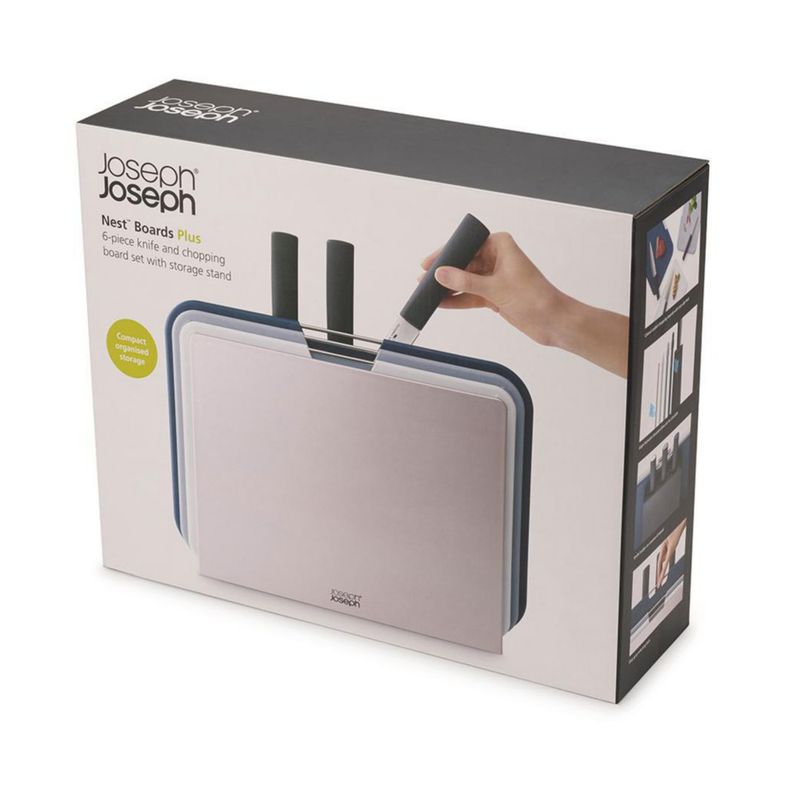 Set De 6 Pzs 3 Tablas Y 3 Cuchillos De Acero Inoxidable - Joseph Joseph