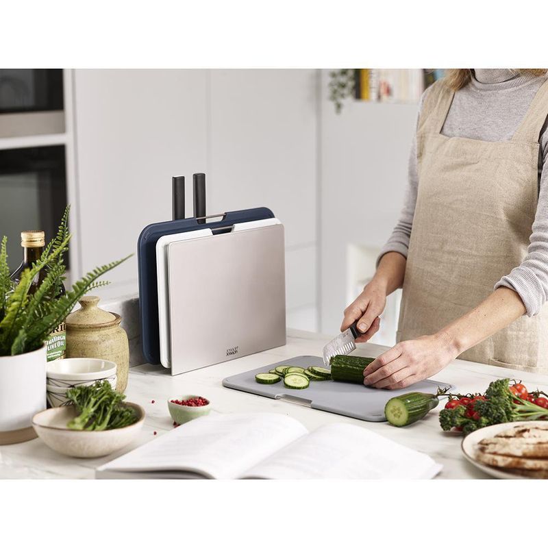 Set De 6 Pzs 3 Tablas Y 3 Cuchillos De Acero Inoxidable - Joseph Joseph