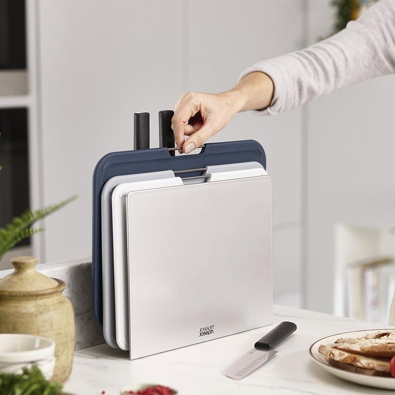 Set De 6 Pzs 3 Tablas Y 3 Cuchillos De Acero Inoxidable - Joseph Joseph