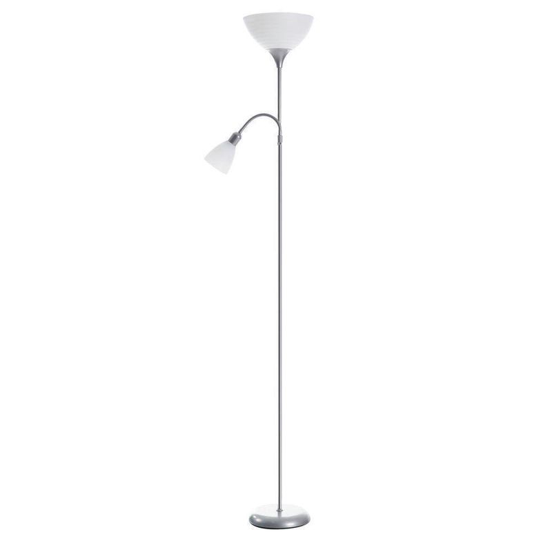 Lámpara De Pie 2 Luces 60W Gris - Z