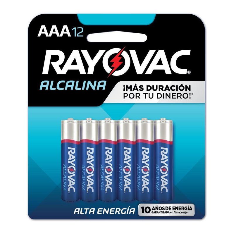 Batería Alcalina Alta Energía AAA 12 Unidades