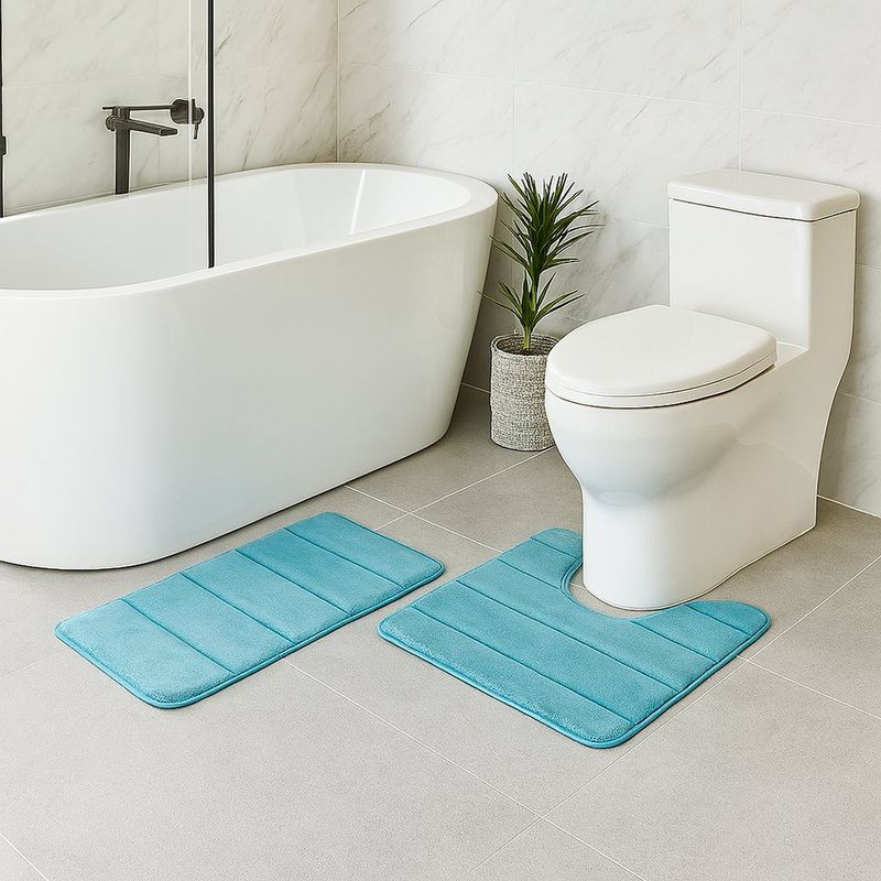 Set De Alfombras Memory Foam Colores Surtidos - Viva