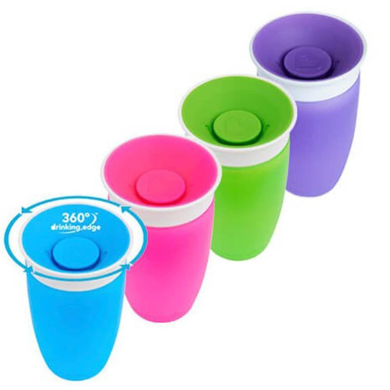 Vaso Entrenador Con Tapa Miracle 360˚ Azul - Munchkin