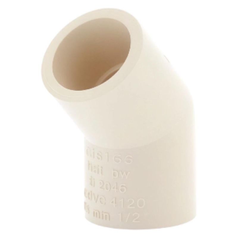 Codo Cpvc 1/2 45 Grados Liso Presión Agua Caliente Tubovinil