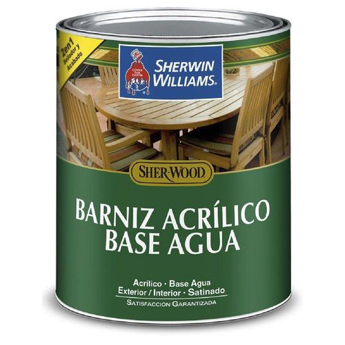 Barniz Base Agua 1/4 Gal Satin  Sw - Sherwin Williams