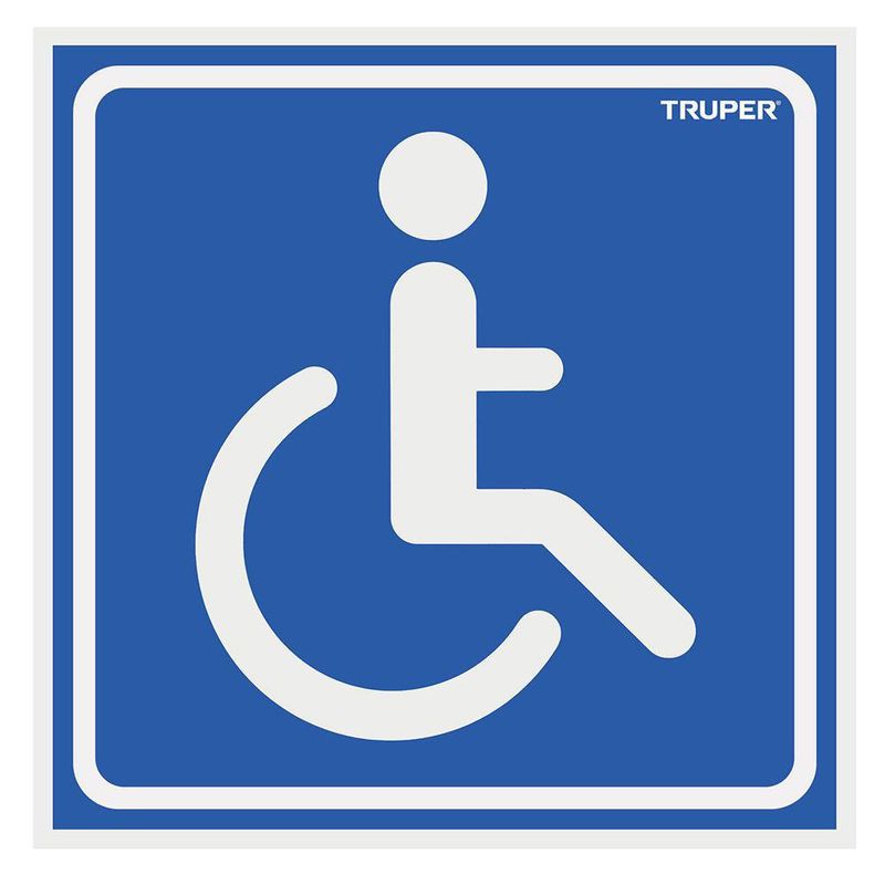 Rótulo De Exclusivo Para Personas Con Discapacidad 19 X 19 Cm - Truper