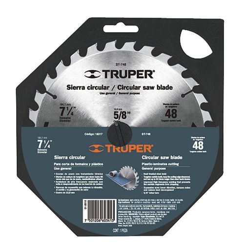 Disco Para Plástico 7 1/4 Plg 48D - Truper